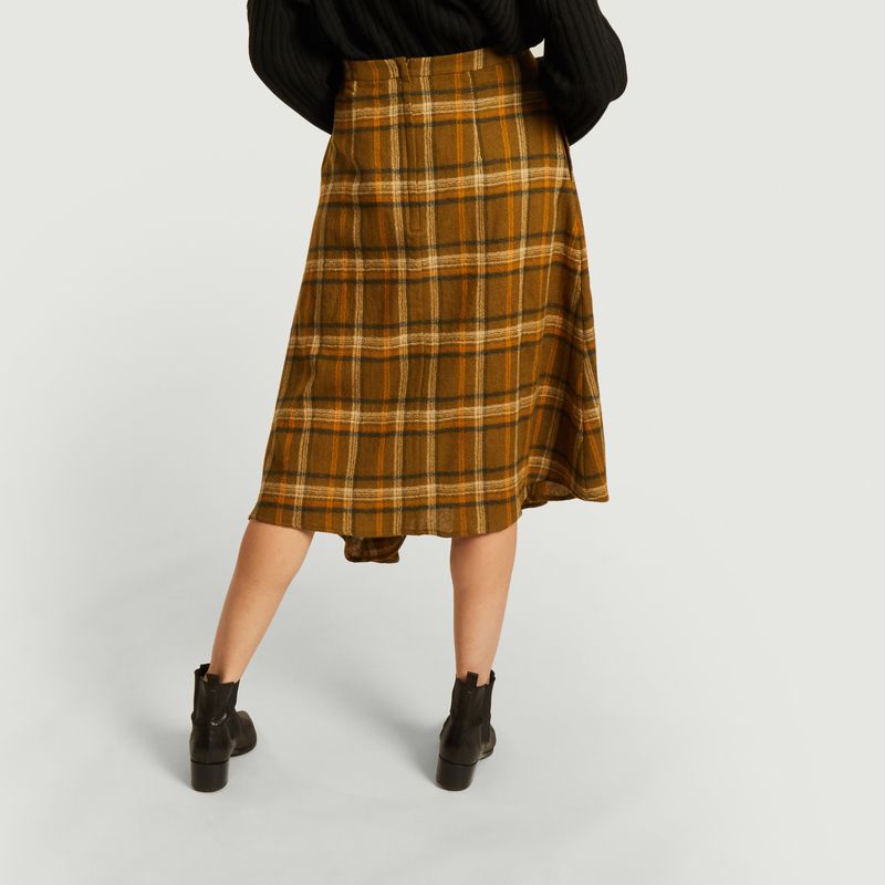 Asymmetrical checked skirt - King & Tuckfield