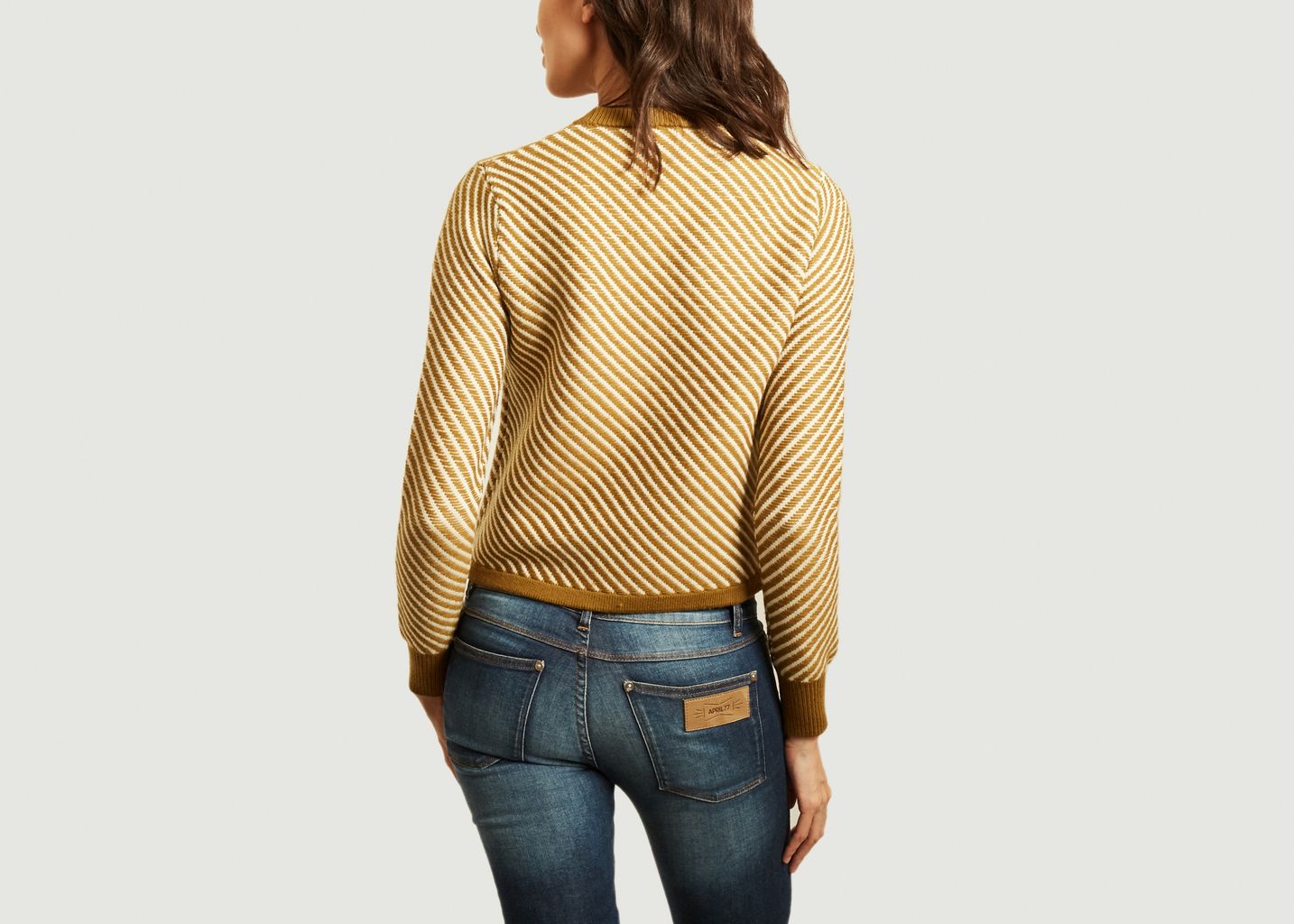Pull en laine mérinos à rayures diagonales - King & Tuckfield