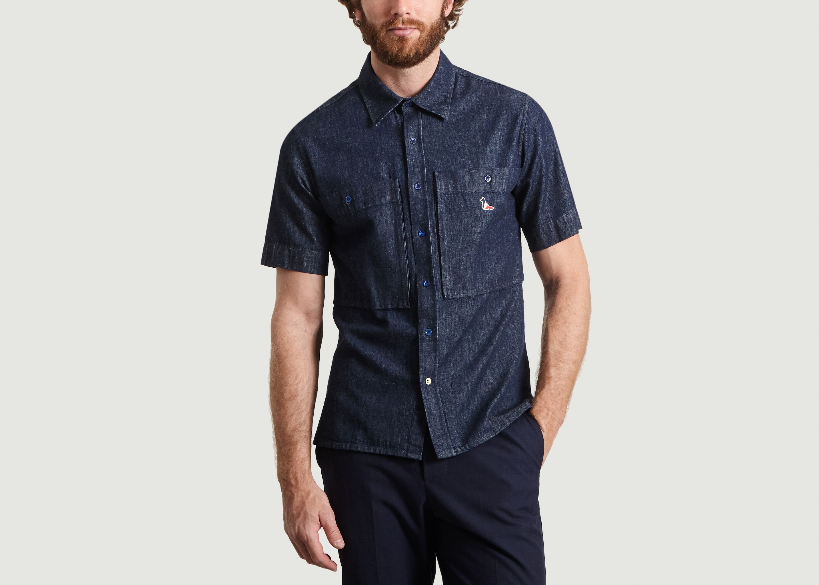 Sale Denim Shirt Raw Maison Kitsuné at 