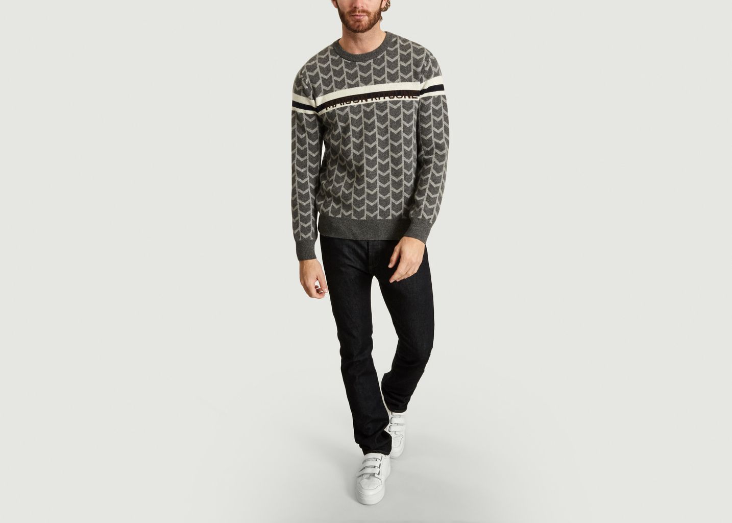 Pull Motif Fantaisie Siglé - Maison Kitsuné