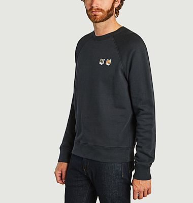 Sweatshirt avec patch double renard