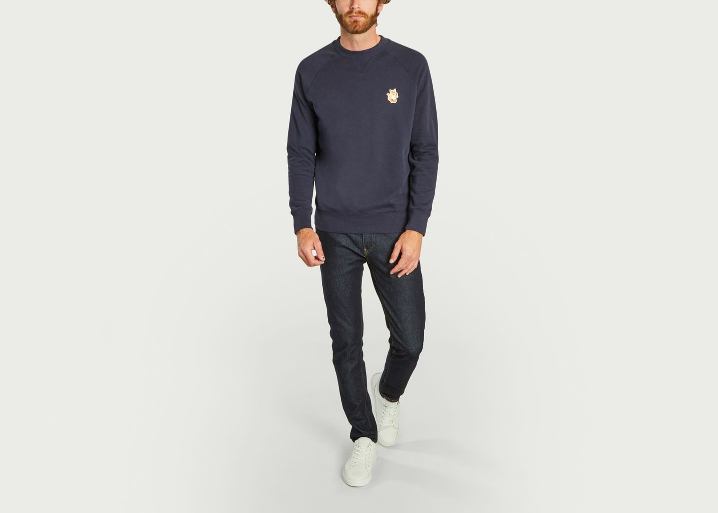 Sweatshirt avec patch All Right Fox - Maison Kitsuné