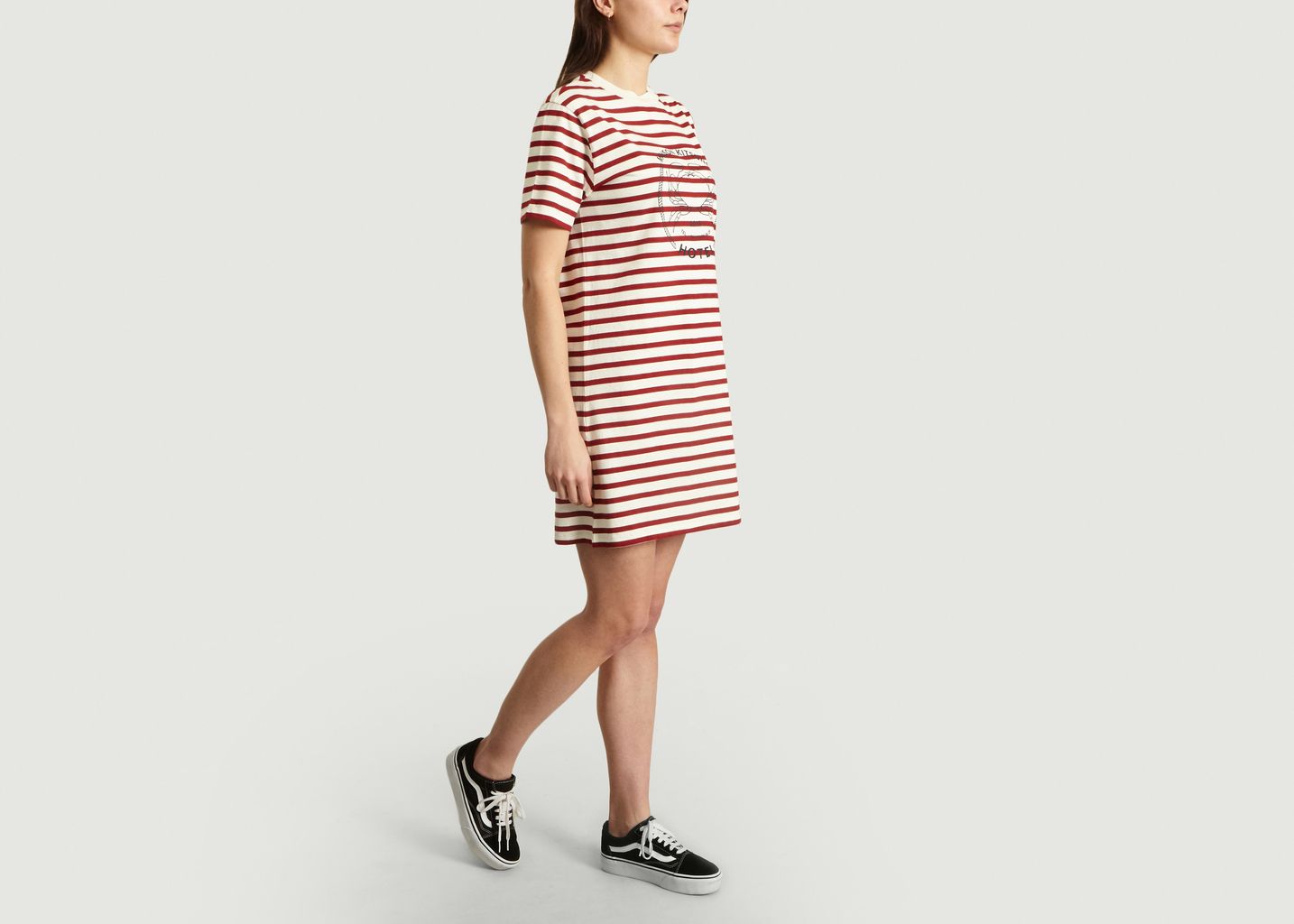 Robe TShirt Marinière Rouge Maison Kitsuné L’Exception