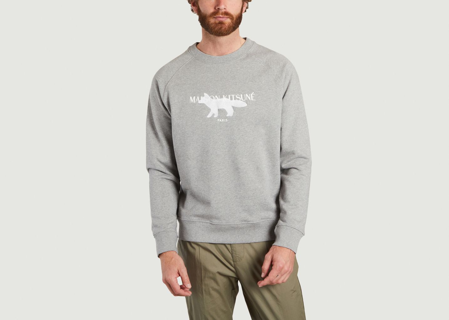 Sweatshirt Fox Stamp Clean en coton  - Maison Kitsuné