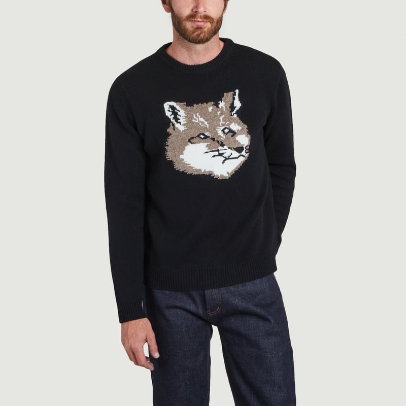 78%OFF!】 maison kitsune BIG FOX HEAD PULLOVER ecousarecycling.com