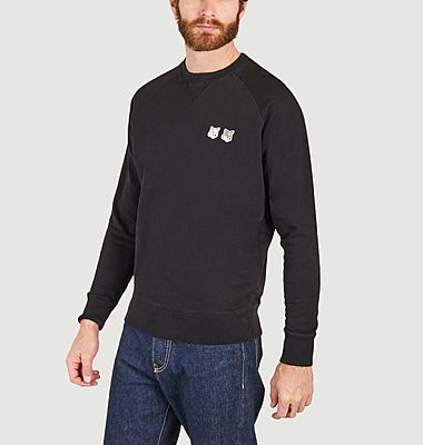 Sweatshirt classique patch tête de renard 