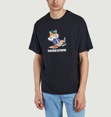 Large fox print t-shirt