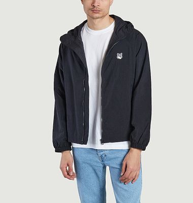 Technical windbreaker with fox patch