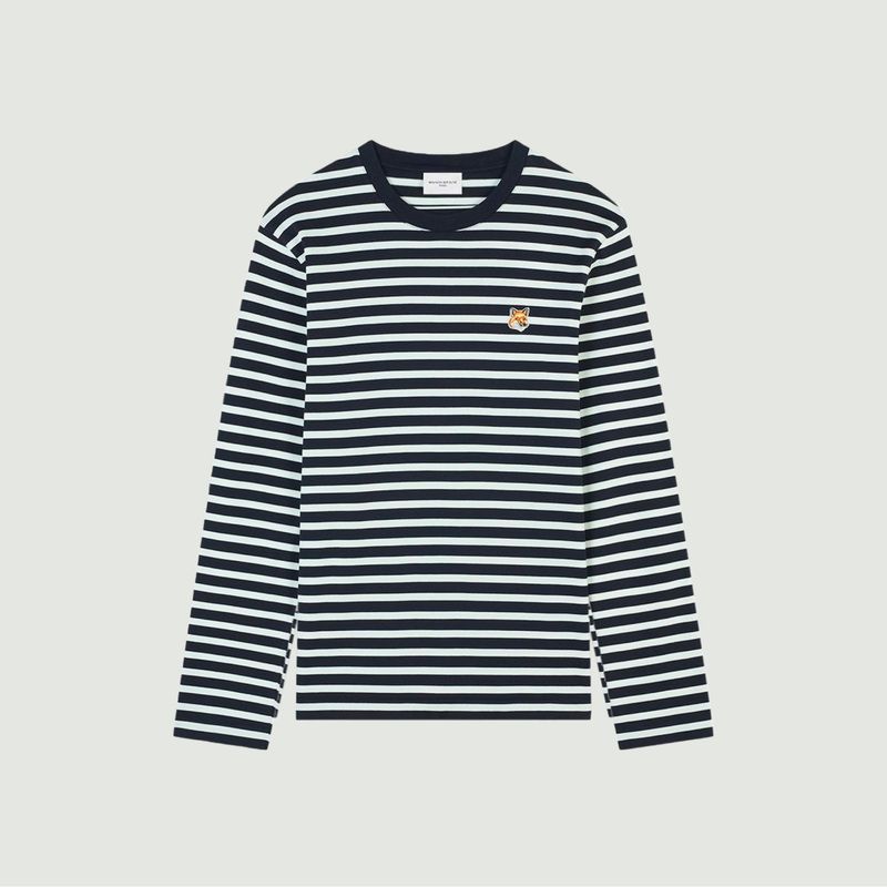 T-Shirt mit gestreiftem Muster - Maison Kitsuné