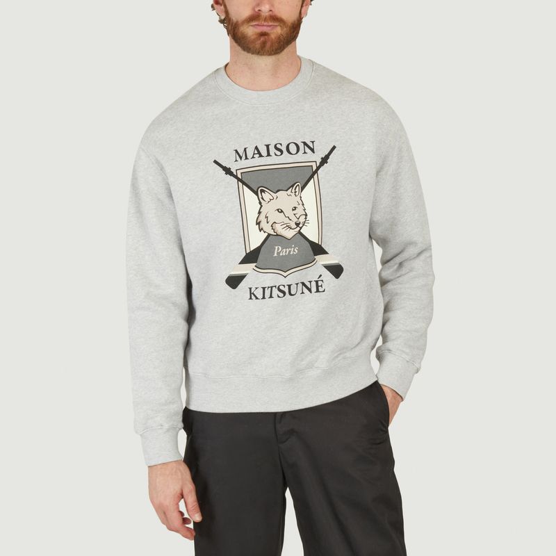 College Fox Printed Sweatshirt - Maison Kitsuné