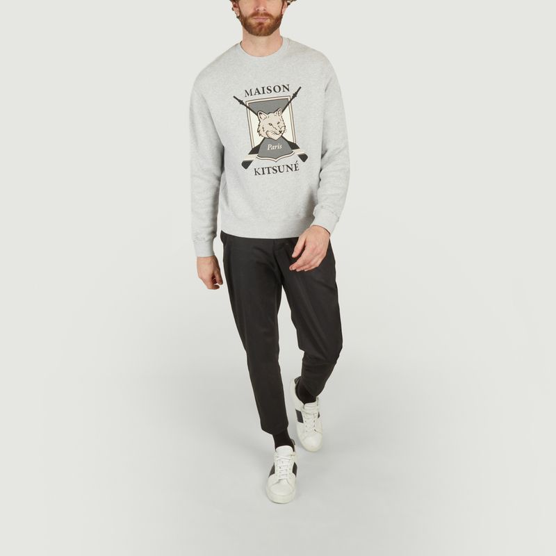 College Fox Printed Sweatshirt - Maison Kitsuné