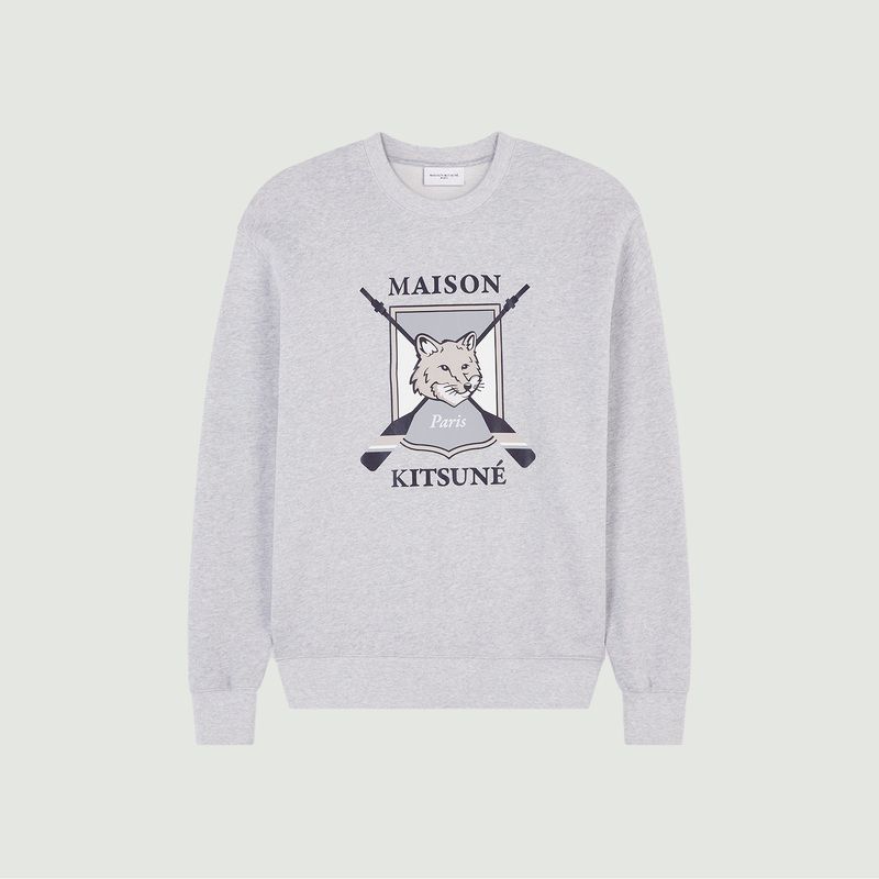 College Fox Printed Sweatshirt - Maison Kitsuné