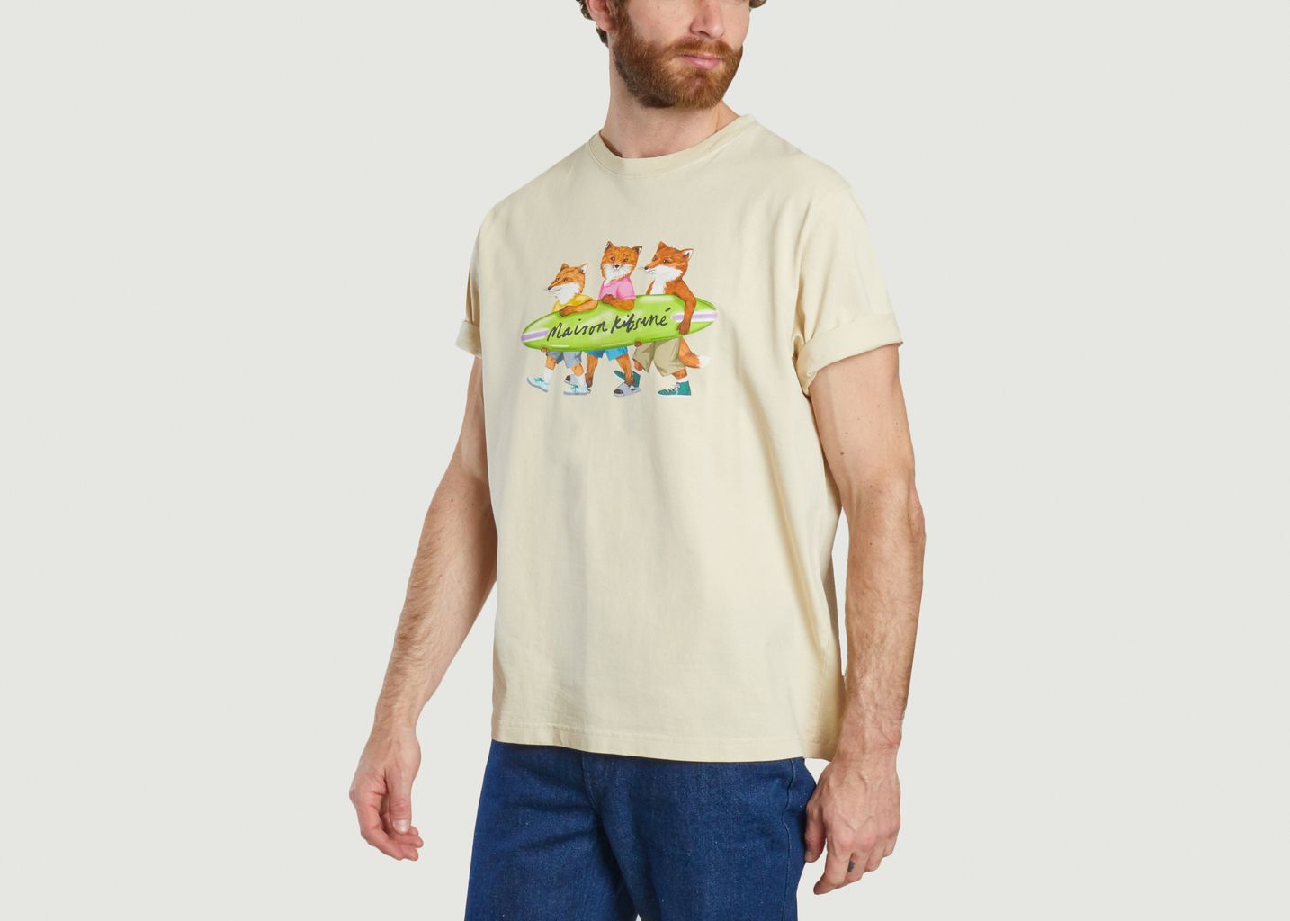 T-shirt Surfing Foxes - Maison Kitsuné