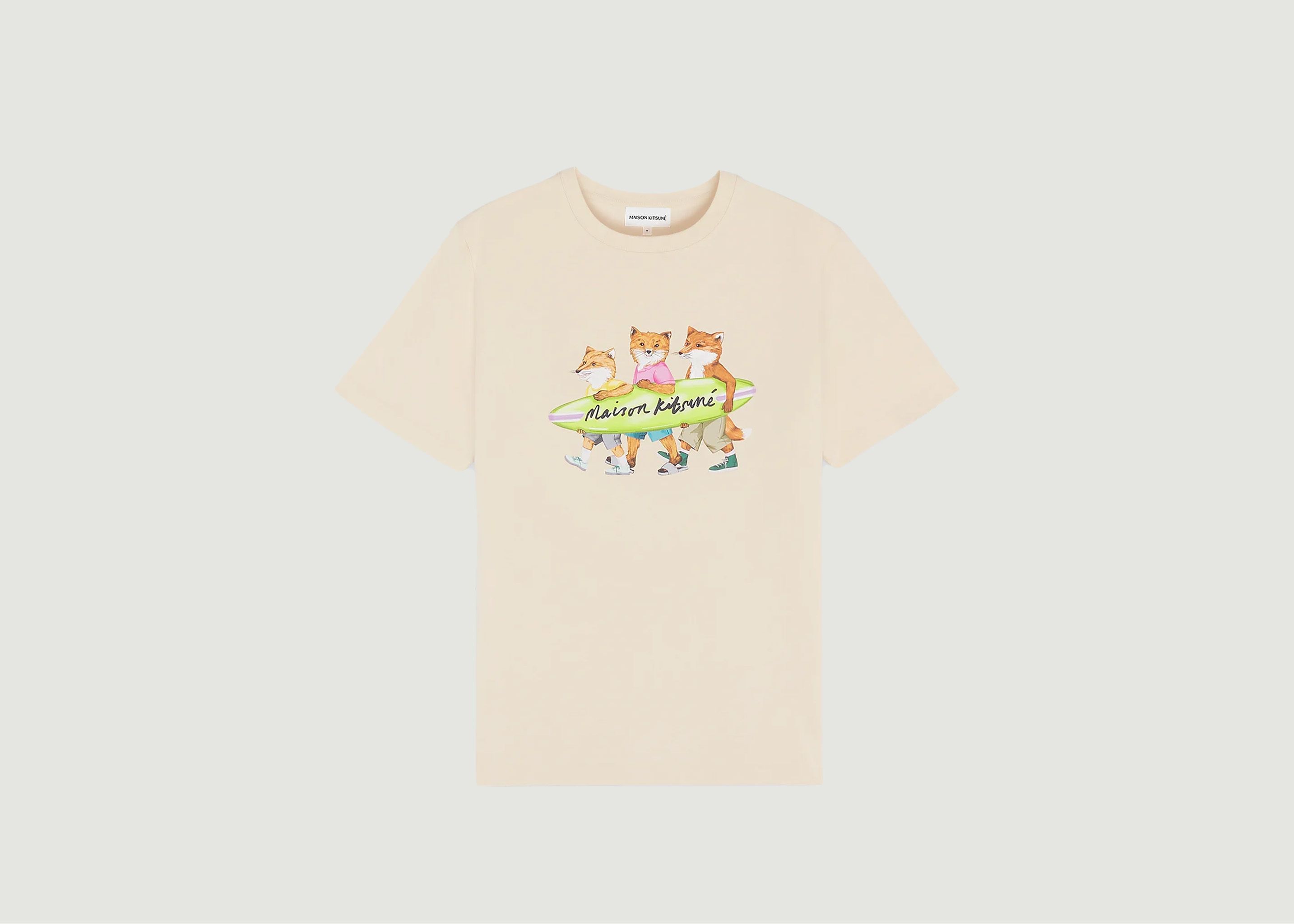 T-shirt Surfing Foxes - Maison Kitsuné