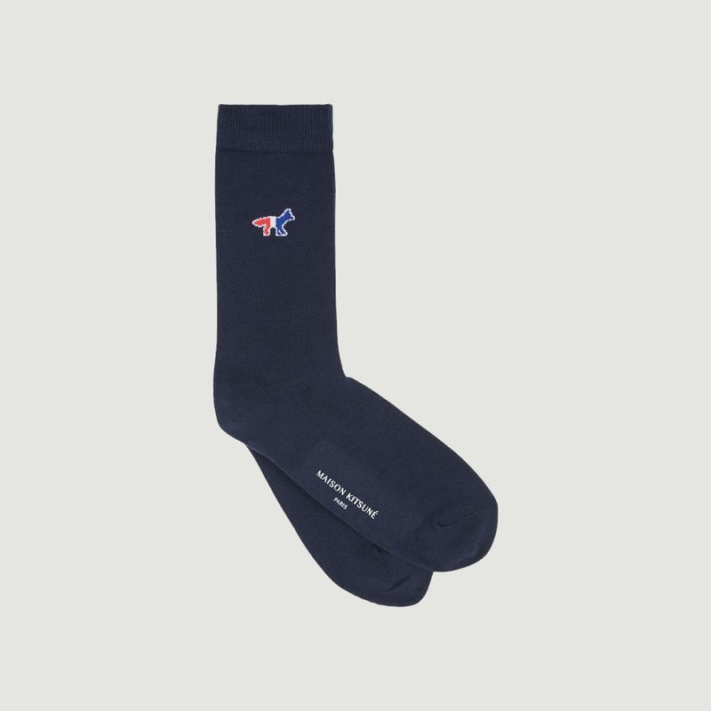 Dreifarbige Socken mit Fuchs-Logo - Maison Kitsuné