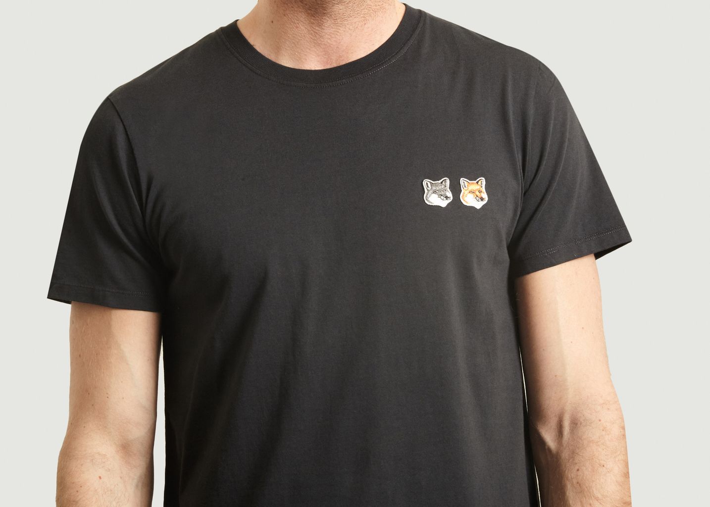 T-shirt brodé renards unisexe - Maison Kitsuné