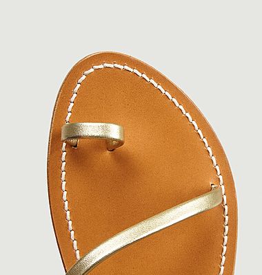 Loki metallic leather sandals