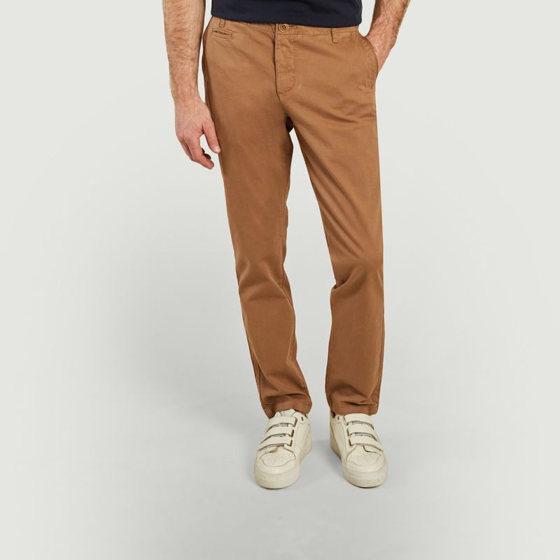 Medaille verkoper Bedankt Chuck Straight cut Chino Pants Beige Knowledge Cotton Apparel | L'Exception