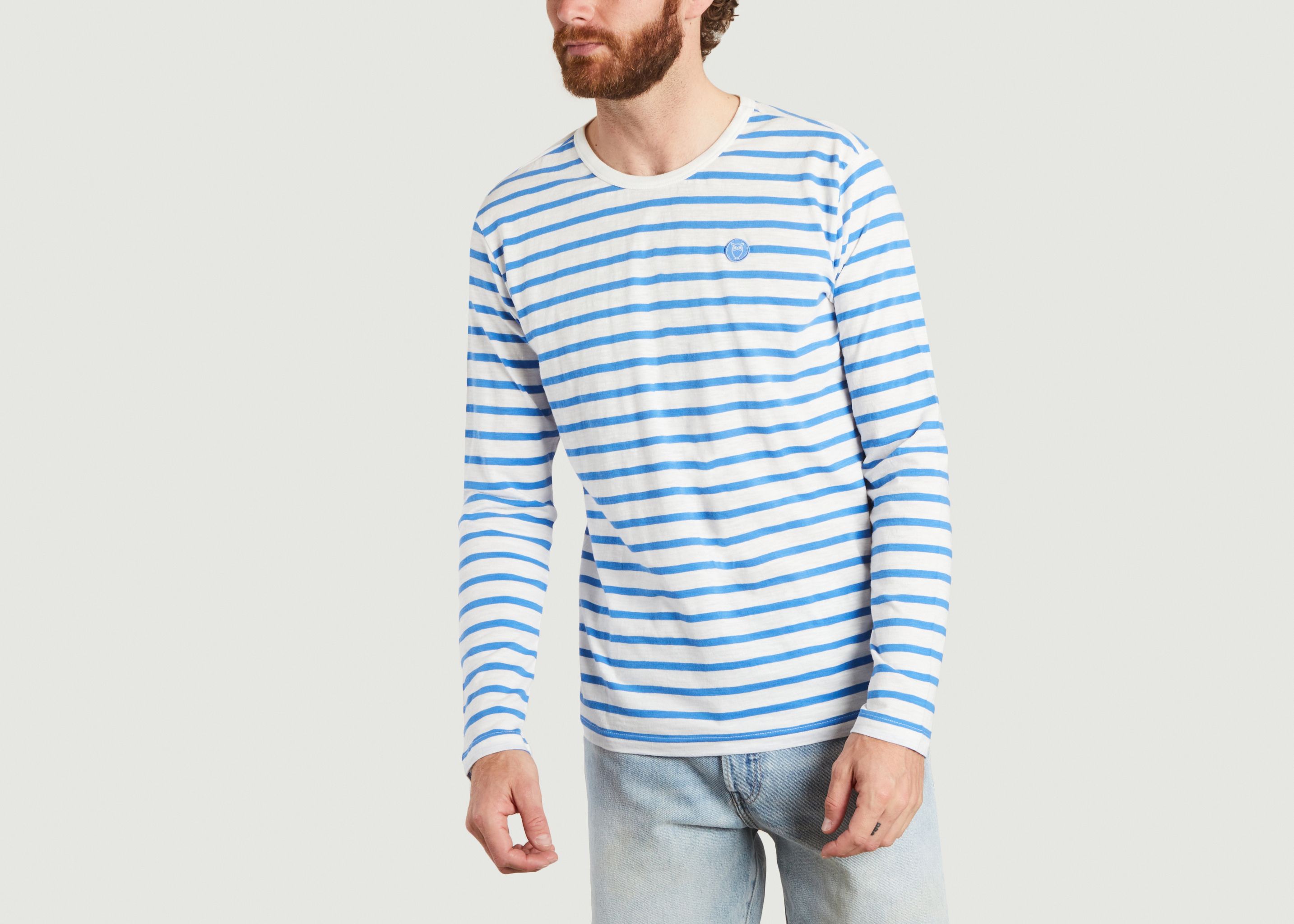 Striped long sleeve t-shirt in organic cotton - KCA