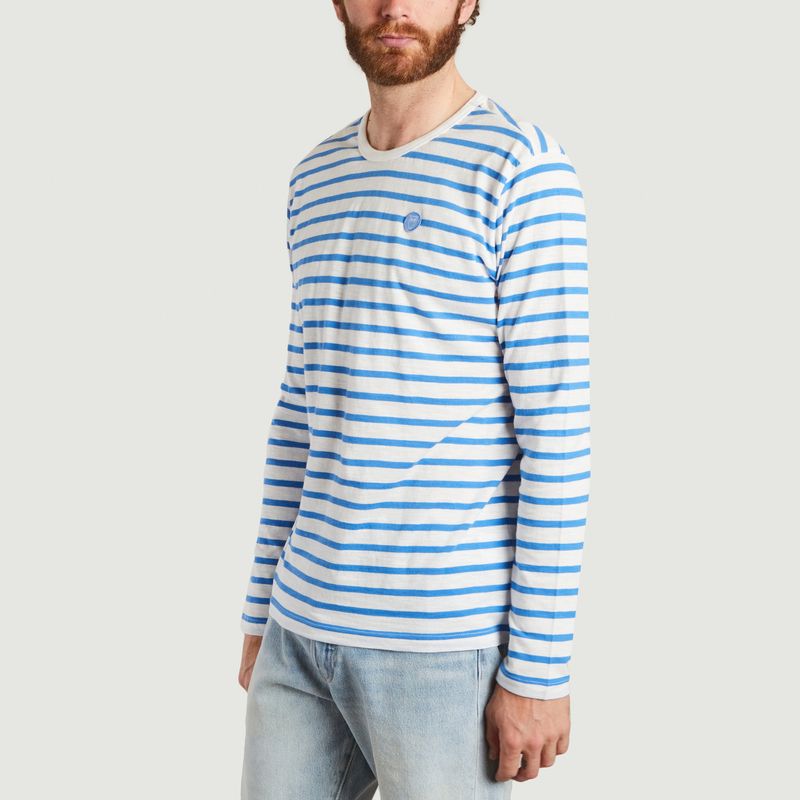 Striped long sleeve t-shirt in organic cotton - KCA