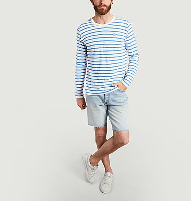 Striped long sleeve t-shirt in organic cotton