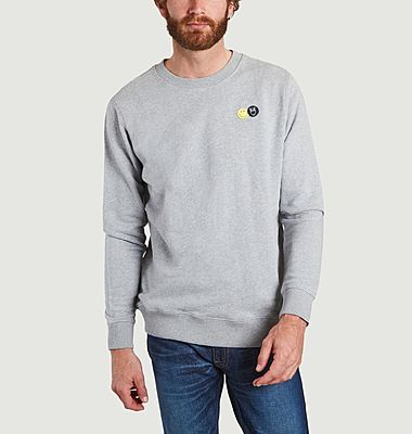 Sweatshirt avec patch Knowledge Cotton Apparel x Smiley