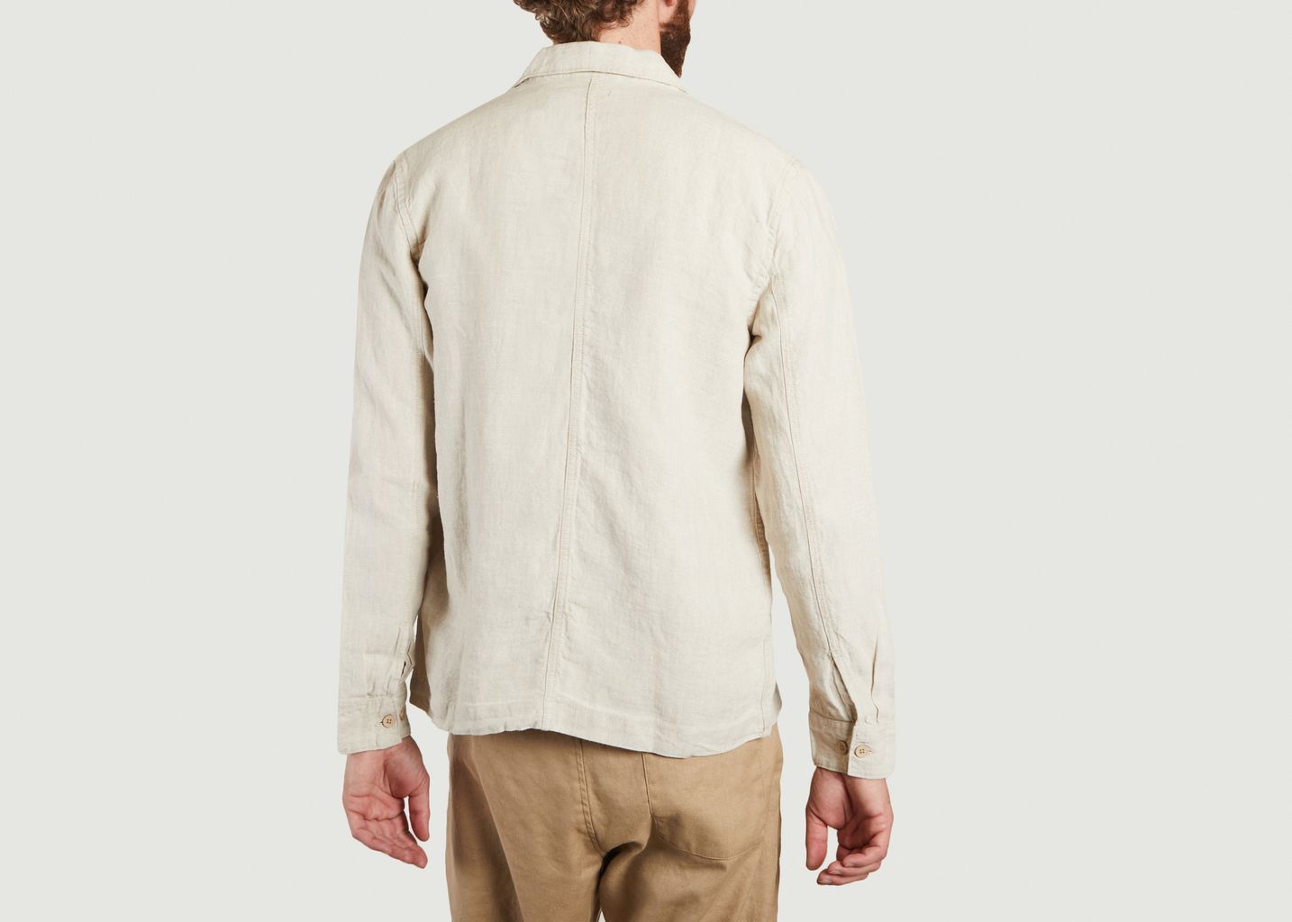 Organic linen overshirt with pockets - KCA