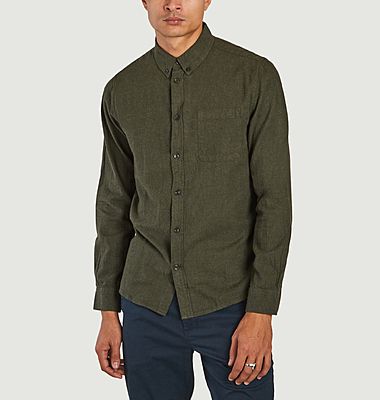 Melangé flannel custom fit shirt 