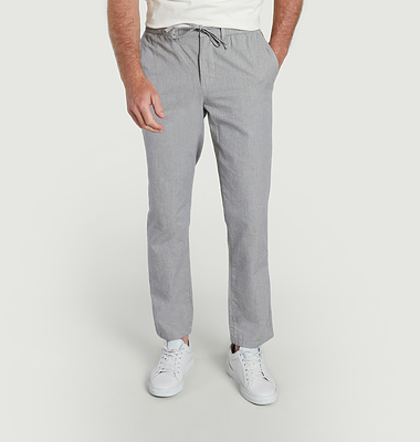 Pepita loose fit micro check pants