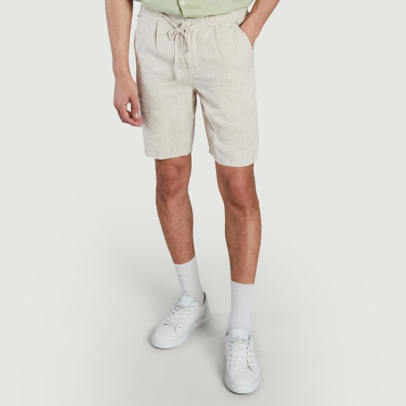 Loose shorts in organic linen - KCA