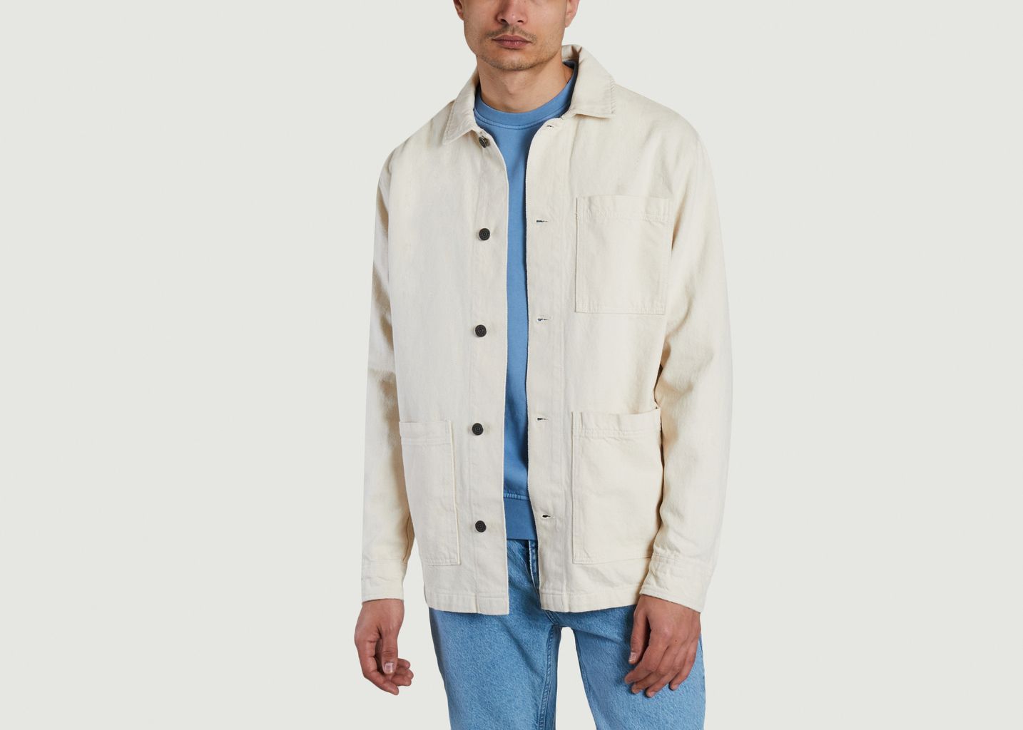 Plain organic cotton overshirt - KCA