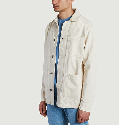 Plain organic cotton overshirt