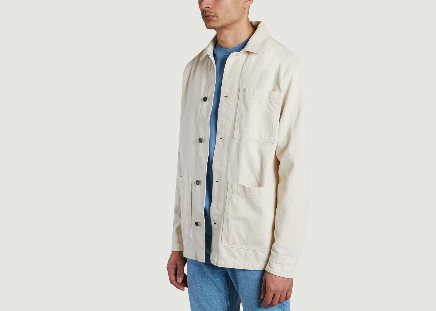 Plain organic cotton overshirt - KCA