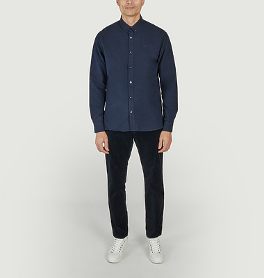 HARALD small owl oxford regular fit shirt - GOTS Vegan