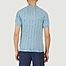 Regular short-sleeved striped knit polo shirt - KCA