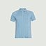 Regular short-sleeved striped knit polo shirt - KCA