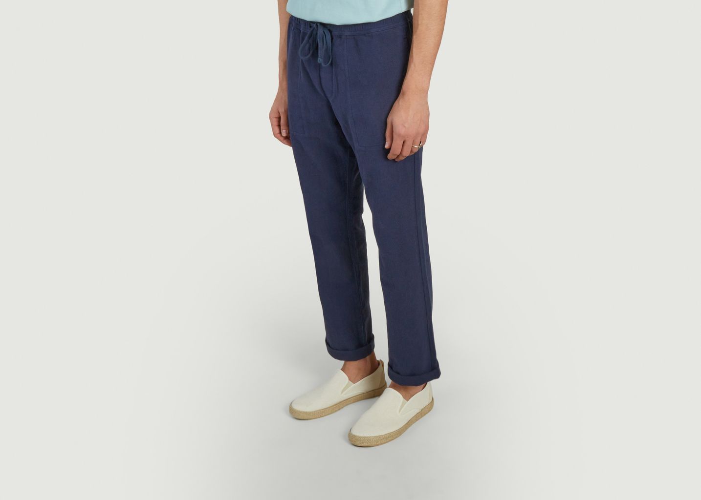 FIG loose-fitting pants in crushed cotton - KCA