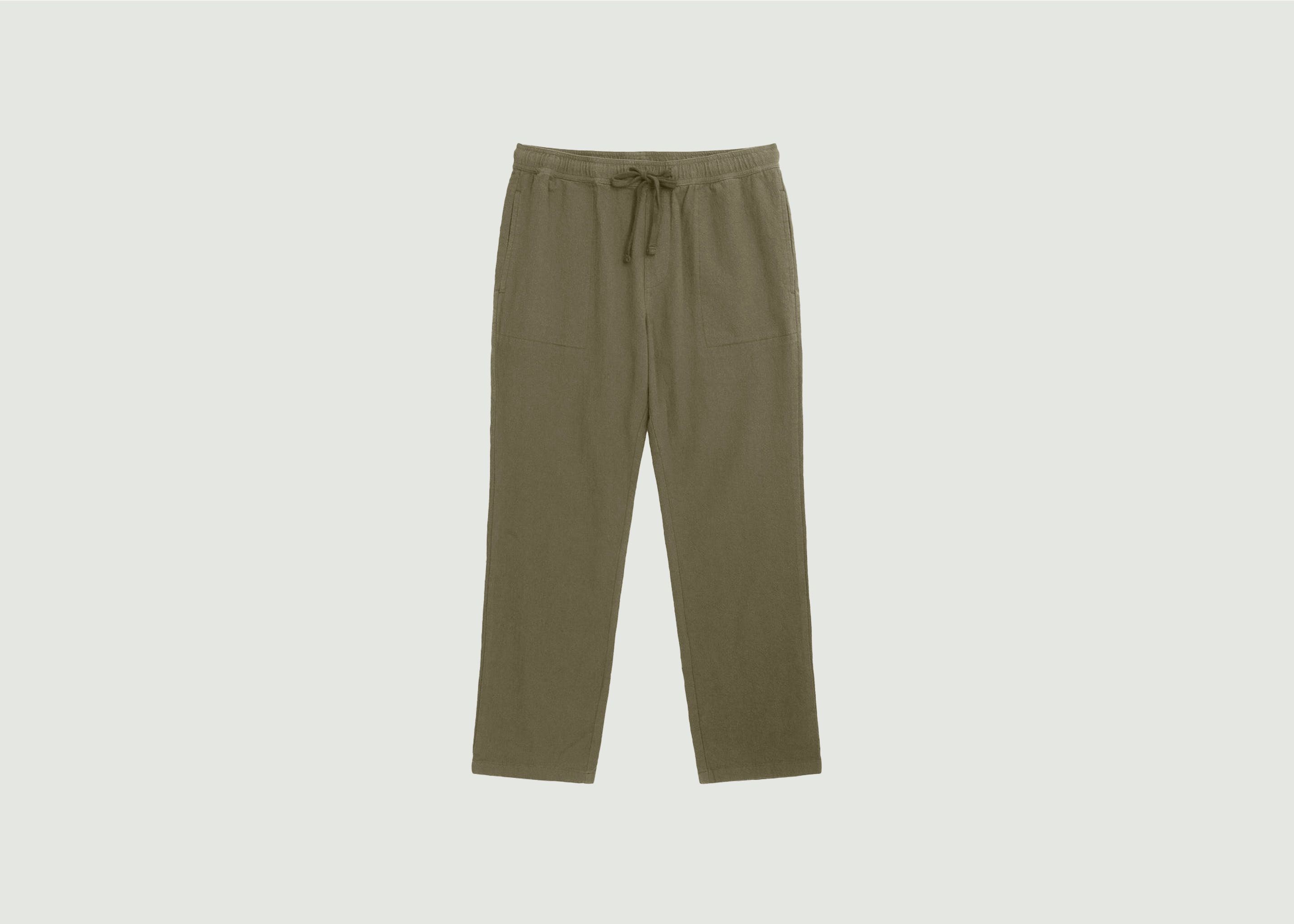 FIG loose-fitting pants in crushed cotton - KCA