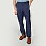 Tapered pants with elastic waistband in Tim herringbone linen - KCA