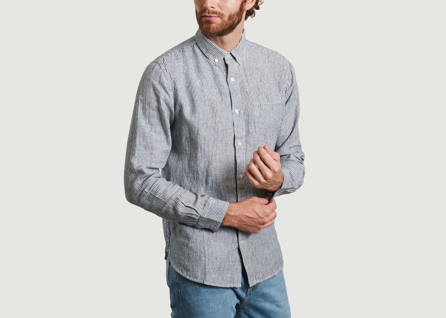 Chemise rayée en lin bio Larch - KCA
