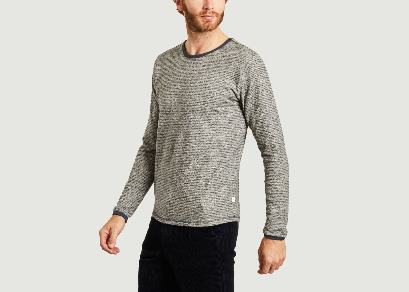 Sweatshirt rayé en chanvre et coton bio Walnut - KCA