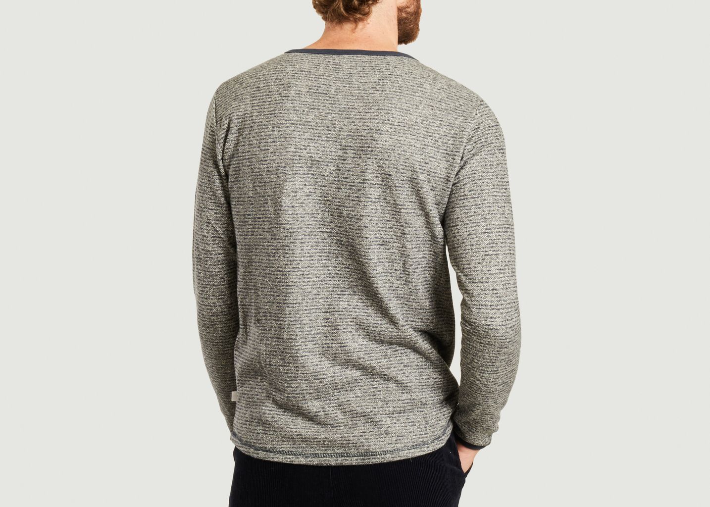 Sweatshirt rayé en chanvre et coton bio Walnut - KCA