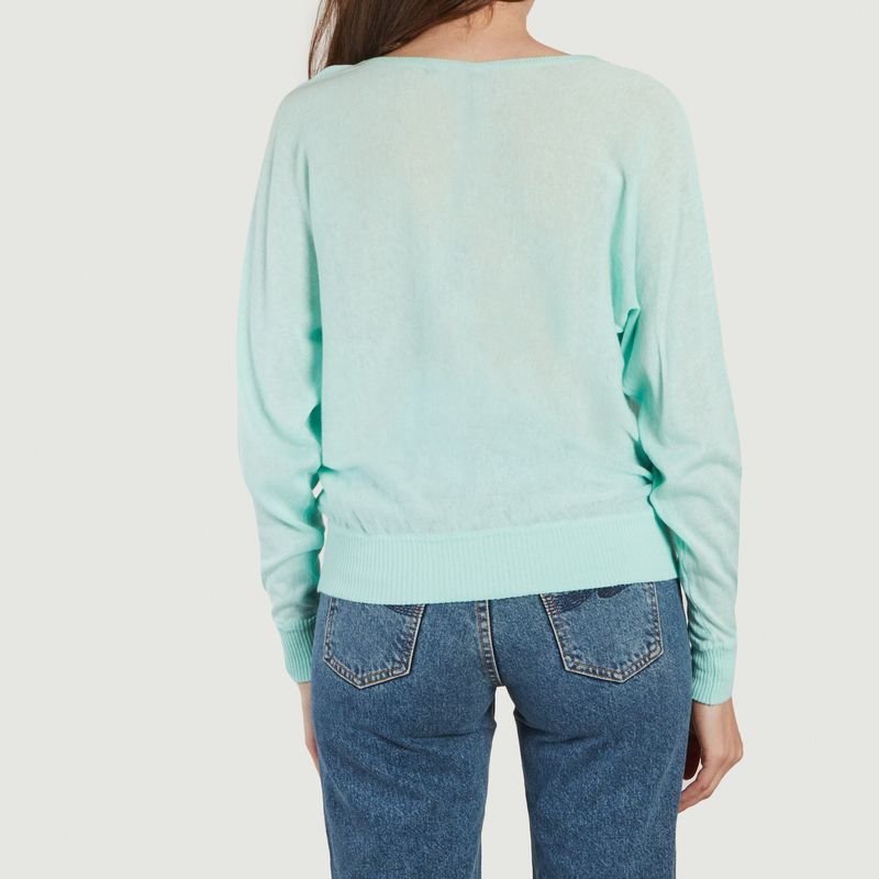Organic linen sweater Clover - komodo