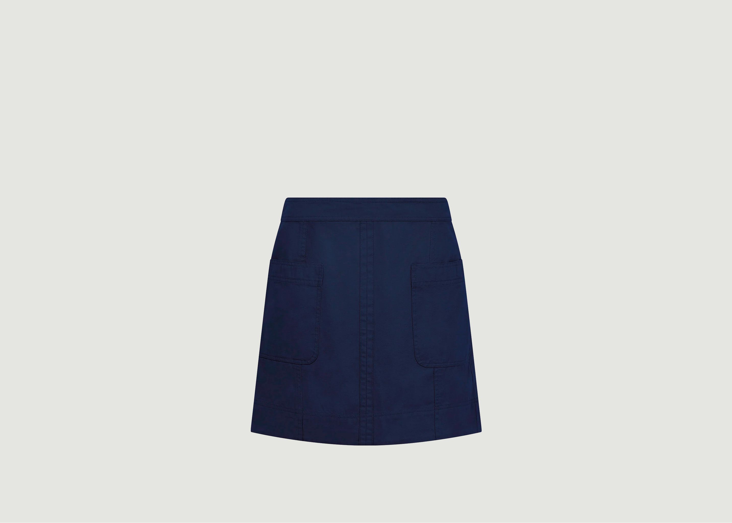 Suki mini skirt in organic cotton - komodo