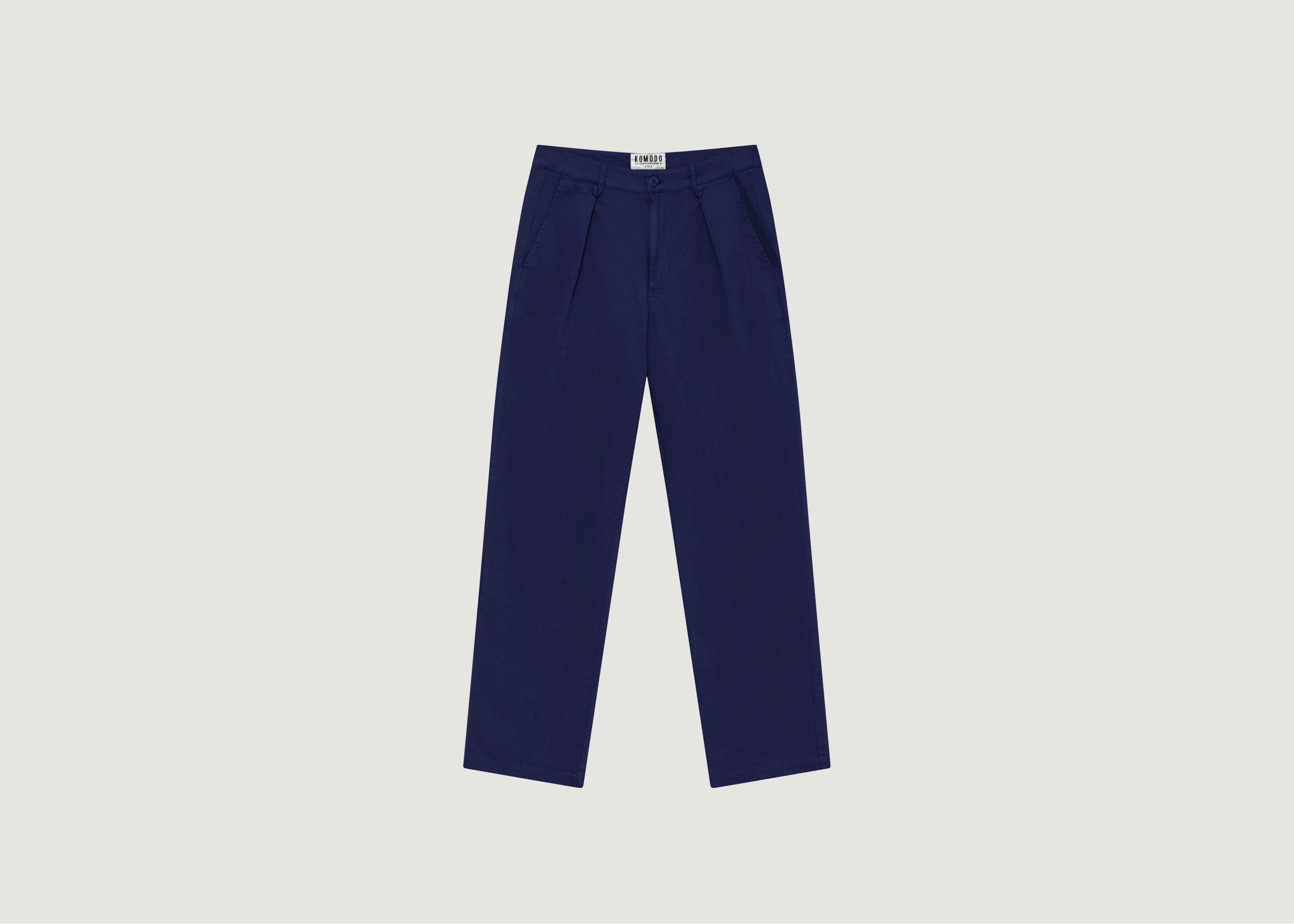 Bowie • Loose Fit Organic Cotton Twill Trouser - komodo