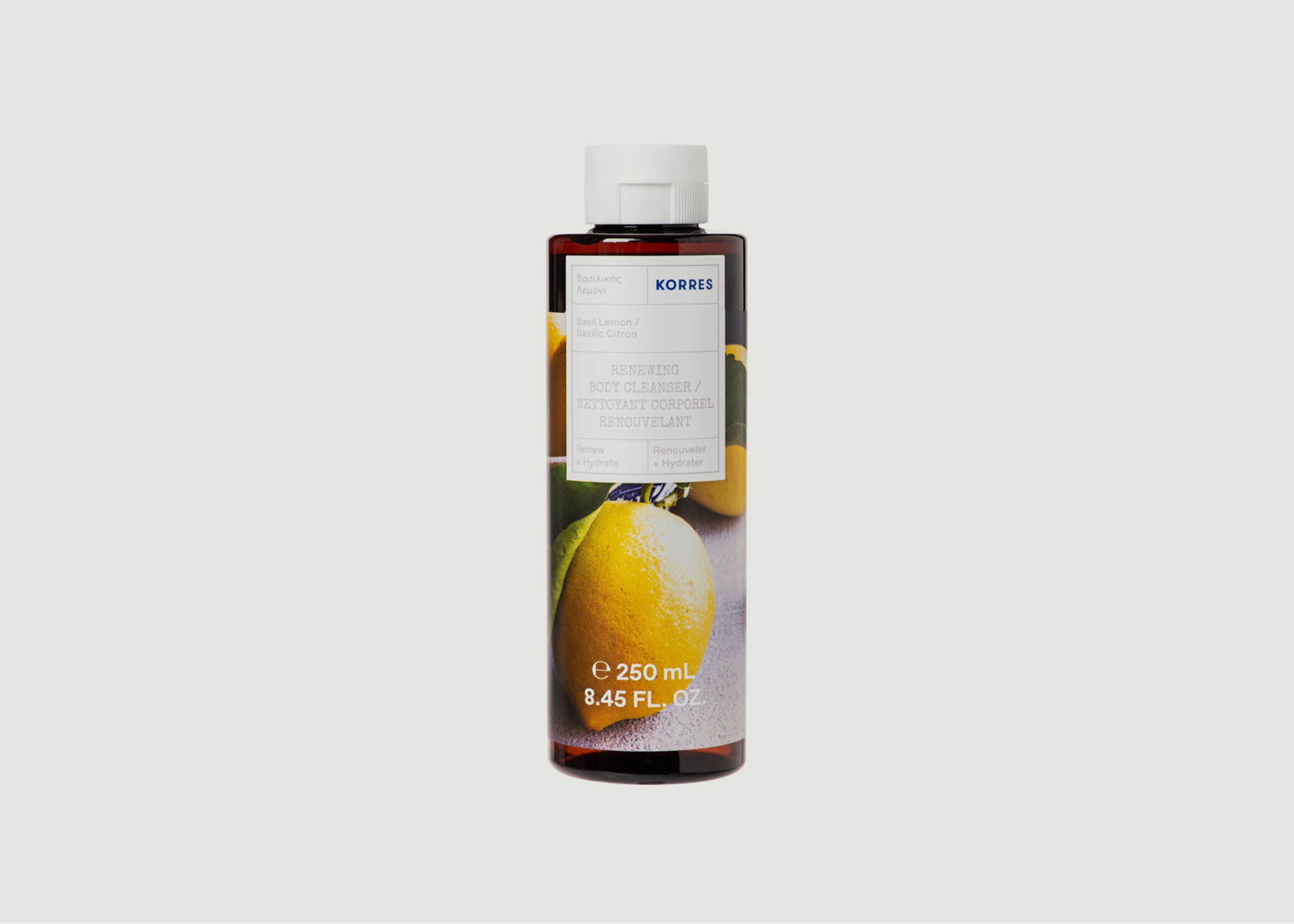 Gel douche basilic citron 250ml - Korres
