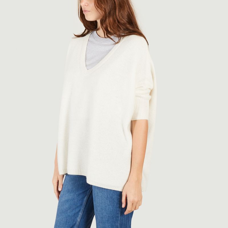 Oversized cashmere sweater with 3/4 sleeves Sanson - Kujten