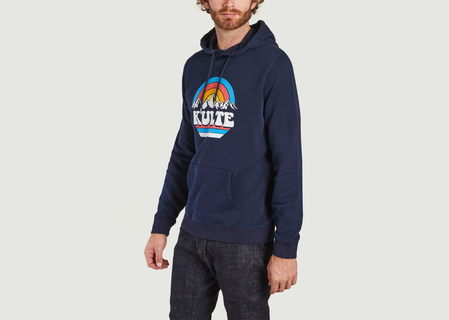 Rainbow printed organic cotton hoodie - Kulte