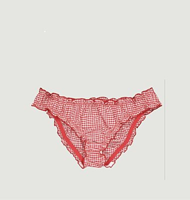 Recycled cotton gingham panties