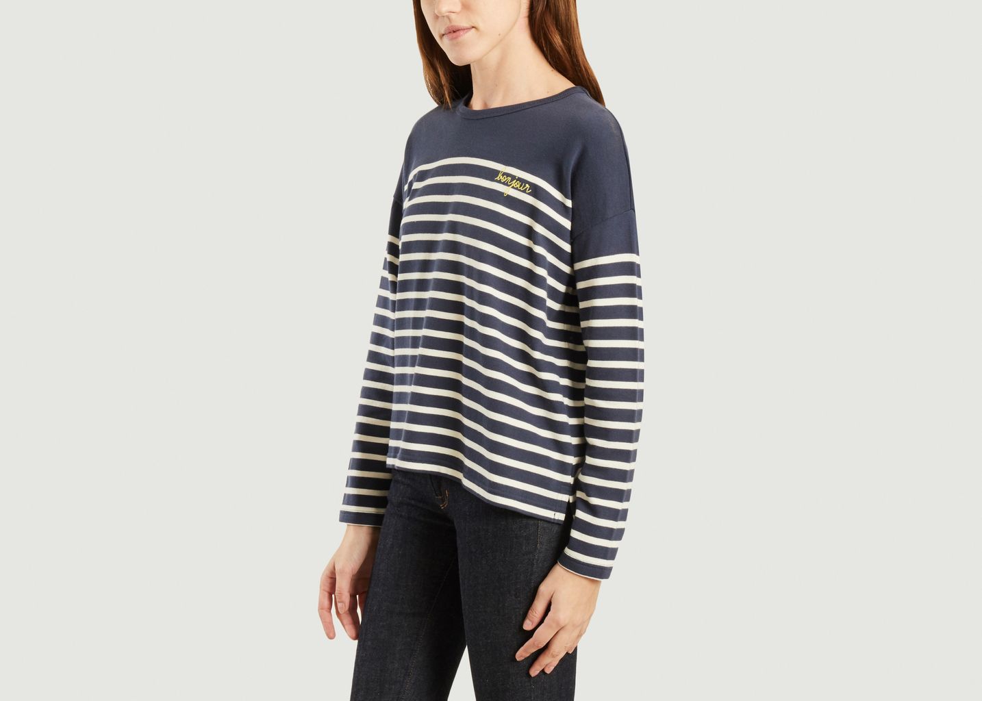 Marinière Brodée Cool Bonjour - Maison Labiche